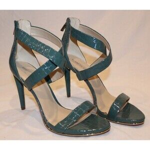 KENNETH COLE NEW YORK Women's Print Brooke Cross Heeled Sandals GREEN  11